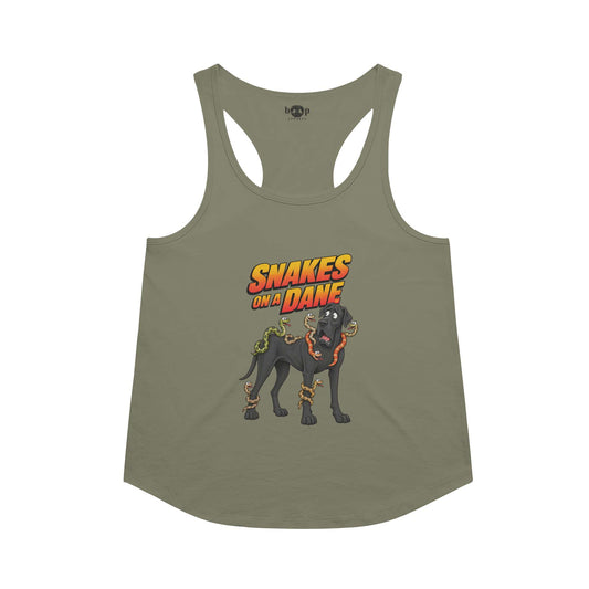Snakes on a Dane Racerback Tank