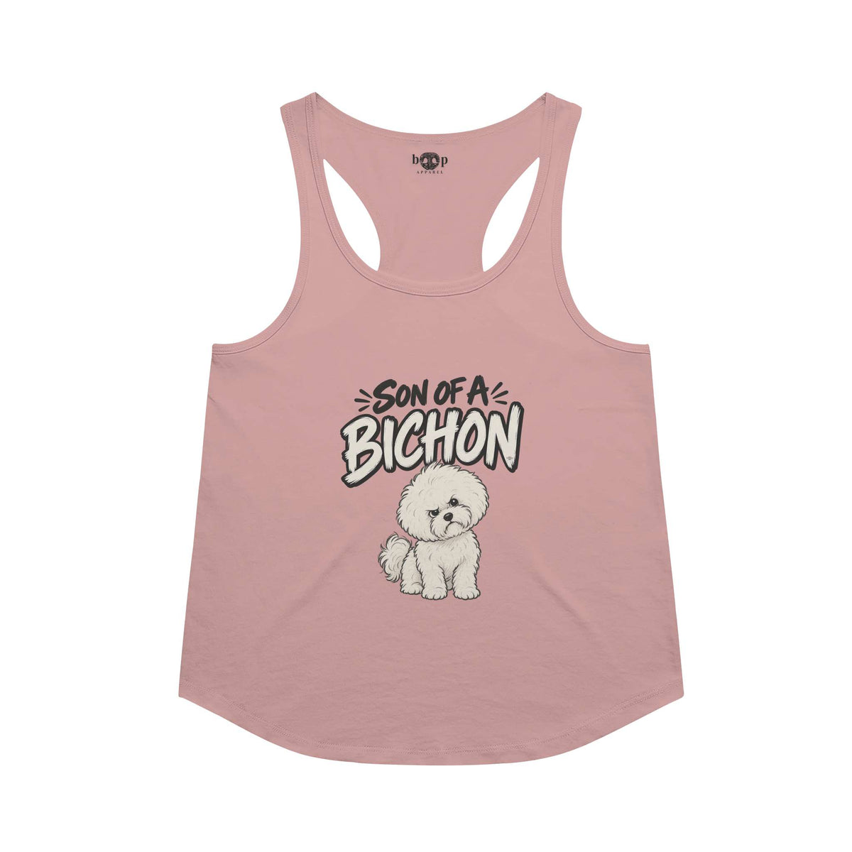 Son of a Bichon Racerback Tank
