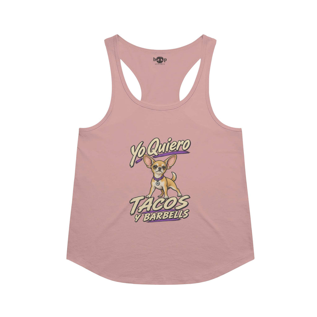 Yo Quiero Tacos y Barbells Racerback Tank