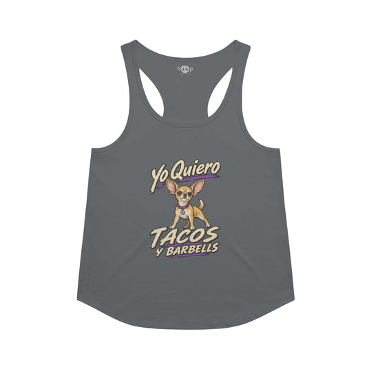 Yo Quiero Tacos y Barbells - Racerback Tank