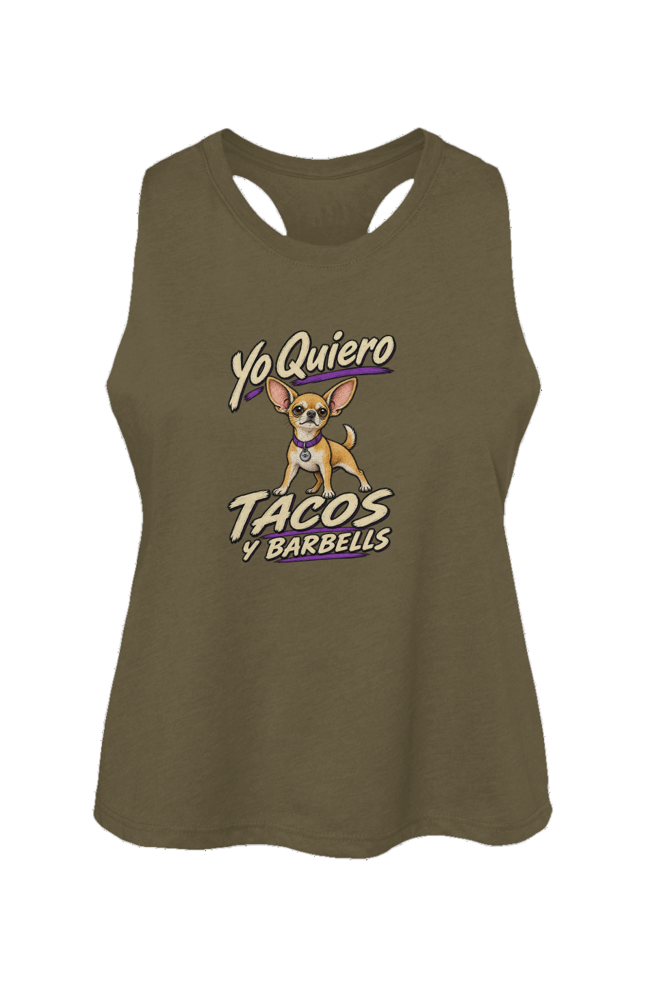 Yo Quiero Tacos y Barbells Crop Tank