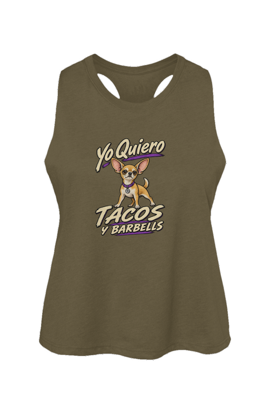 Yo Quiero Tacos y Barbells Crop Tank