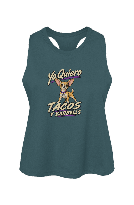 Yo Quiero Tacos y Barbells Crop Tank