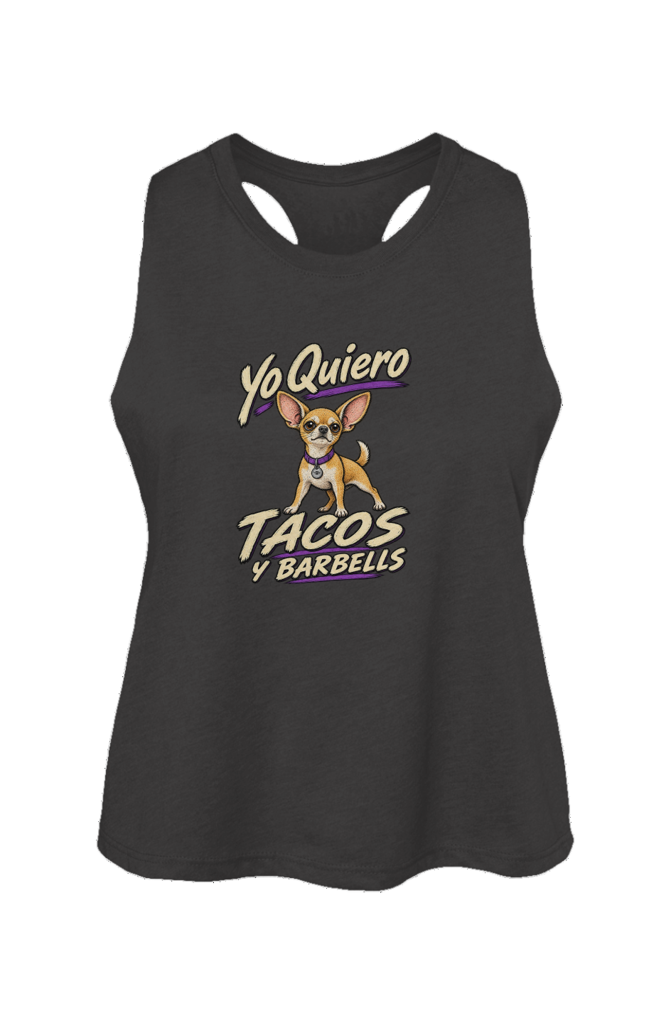 Yo Quiero Tacos y Barbells Crop Tank
