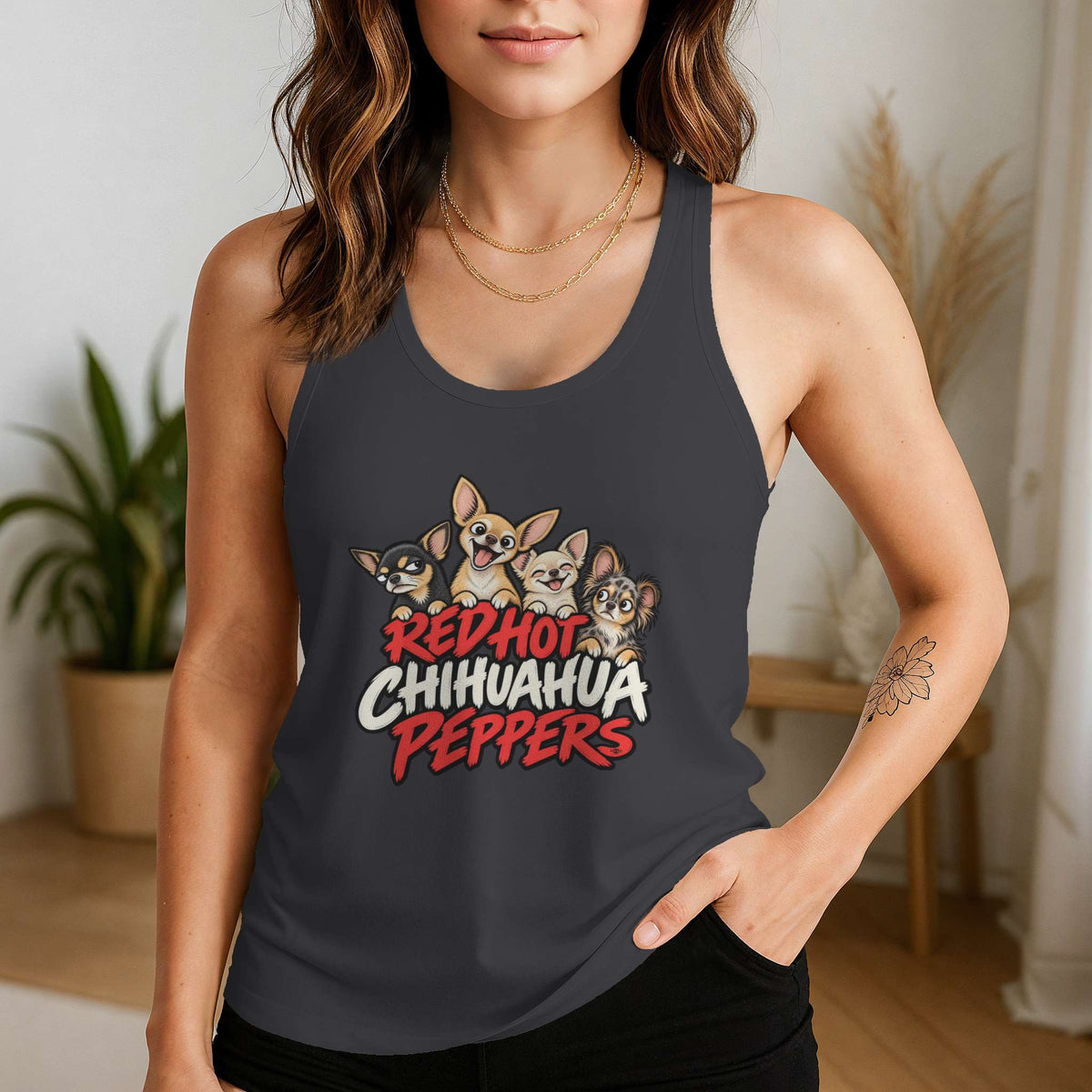 Red Hot Chihuahua Peppers - Racerback Tank