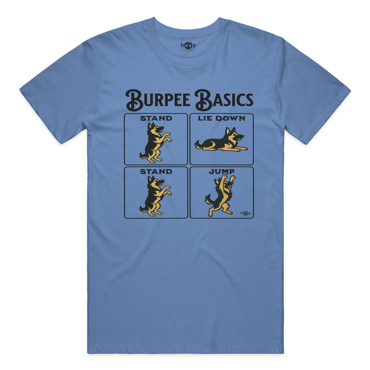 Burpee Basics Everyday T in Heather Columbia Blue