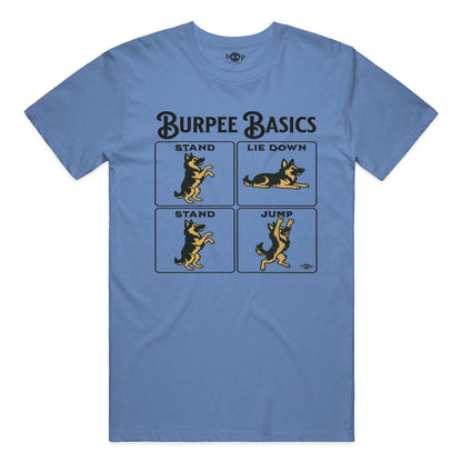 Burpee Basics Everyday T in Heather Columbia Blue