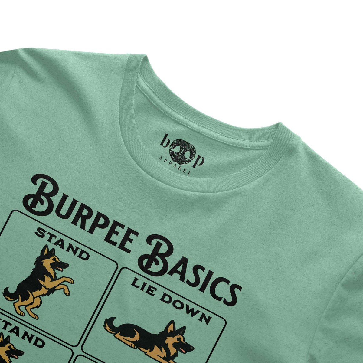 Burpee Basics Everyday T in Heather Mint, alternate view 2