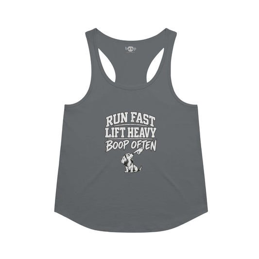 Run Fast Lift Heavy Boop Often Racerback Tank