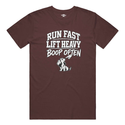 Run Fast Lift Heavy Boop Often Performance T