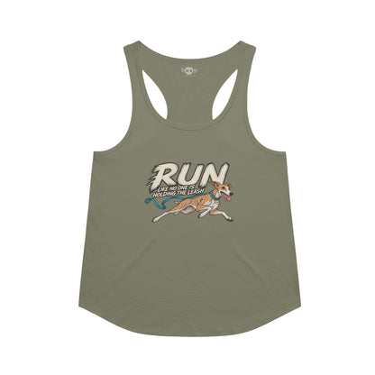 Run Unleashed Racerback Tank in Military Green