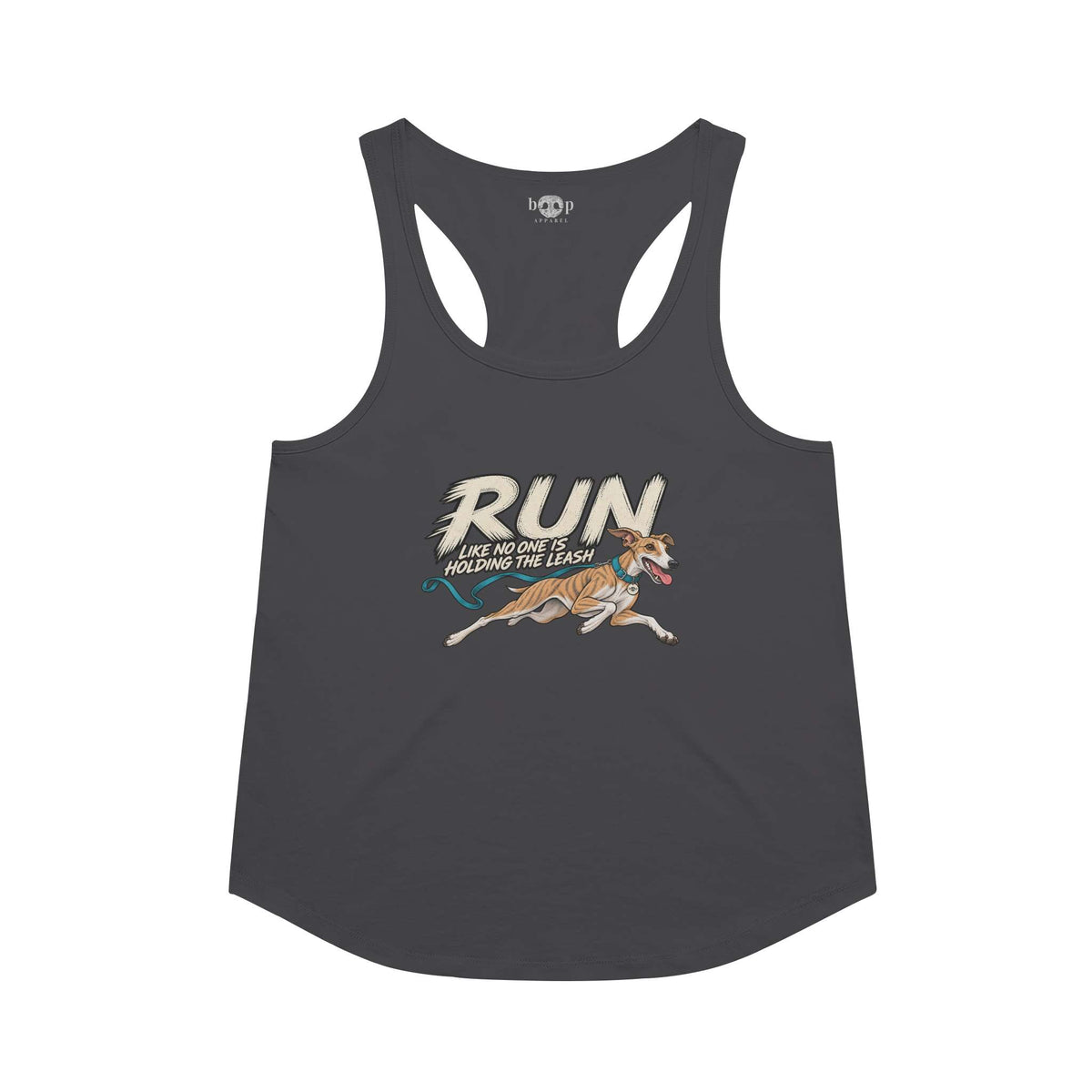 Run Unleashed Racerback Tank in Vintage Black
