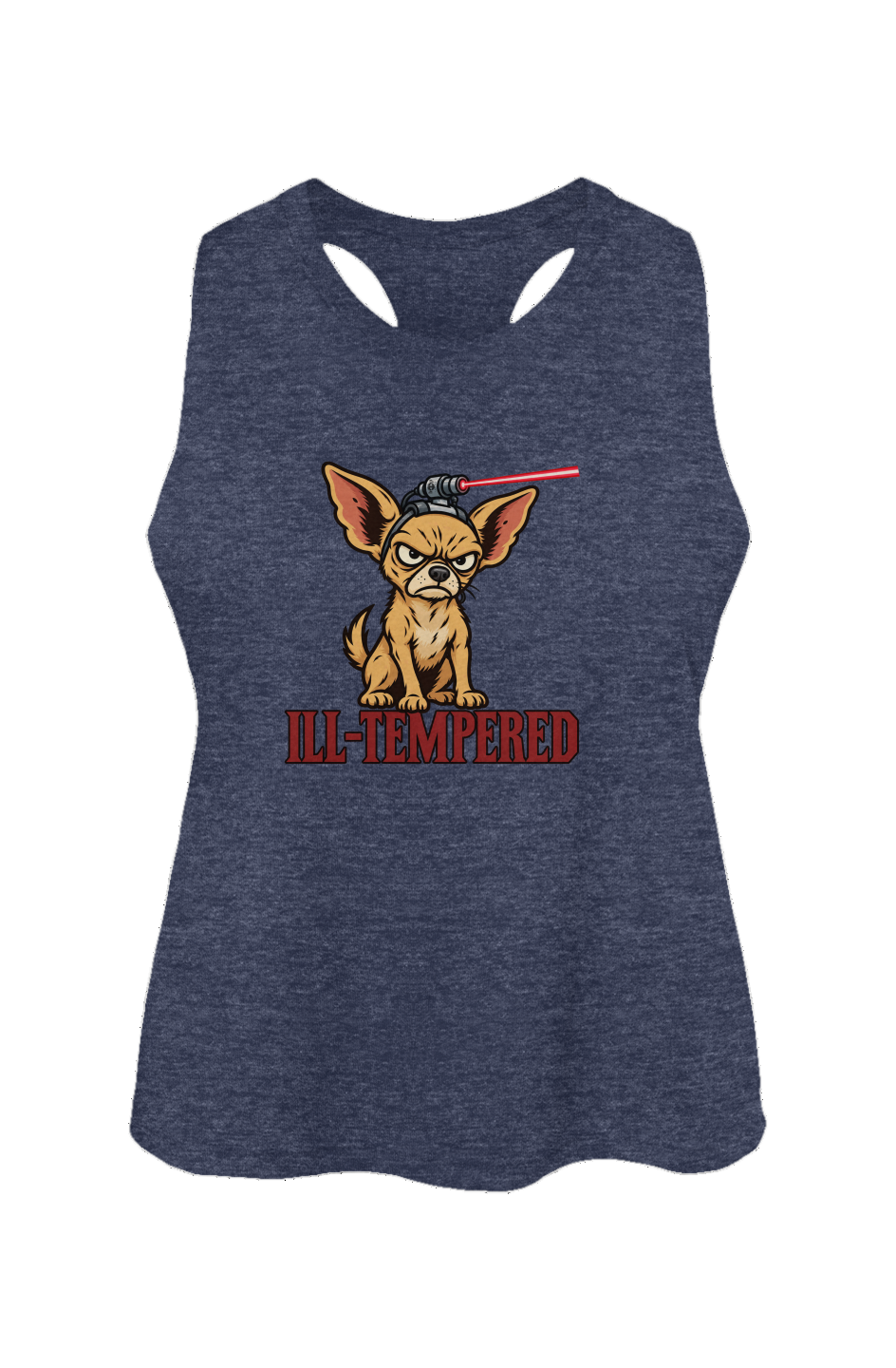 Ill-Tempered Crop Tank in Heather Navy