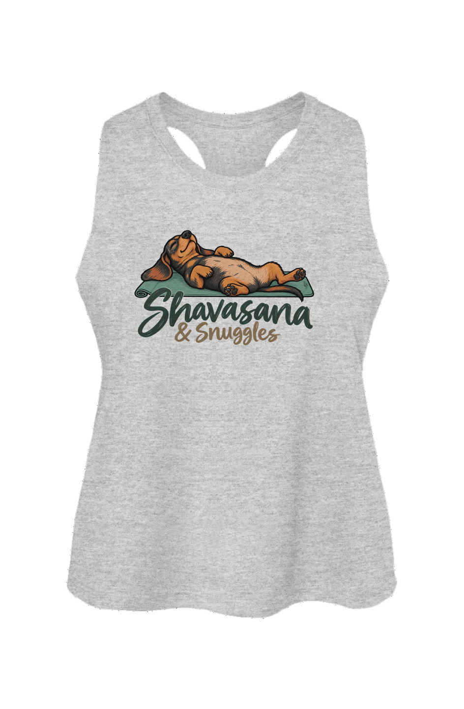 Shavasana and Snuggles Crop Tank in Athletic Heather