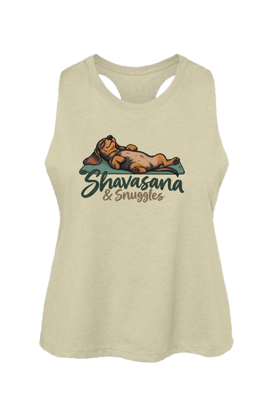 Shavasana and Snuggles Crop Tank in Heather French Vanilla