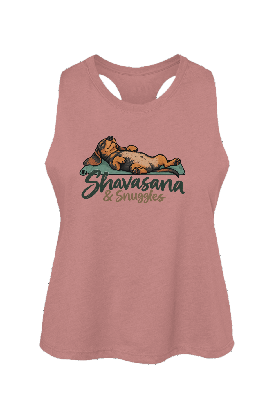 Shavasana and Snuggles Crop Tank in Heather Mauve