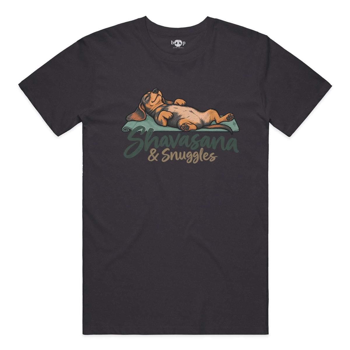 Shavasana and Snuggles Everyday T in Dark Grey Heather