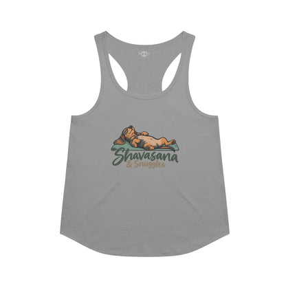 Shavasana and Snuggles Racerback Tank in Premium Heather