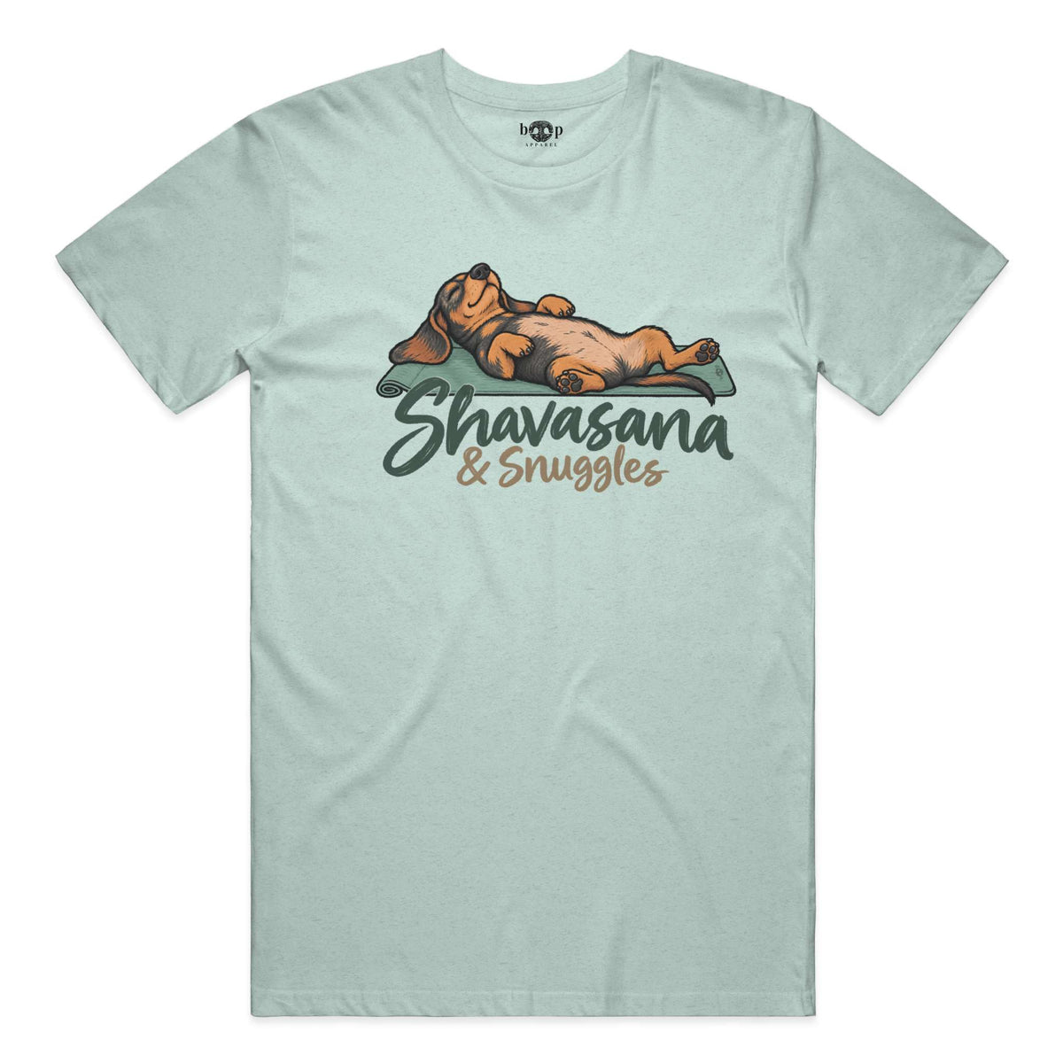 Shavasana and Snuggles Performance T in Dusty Blue Triblend