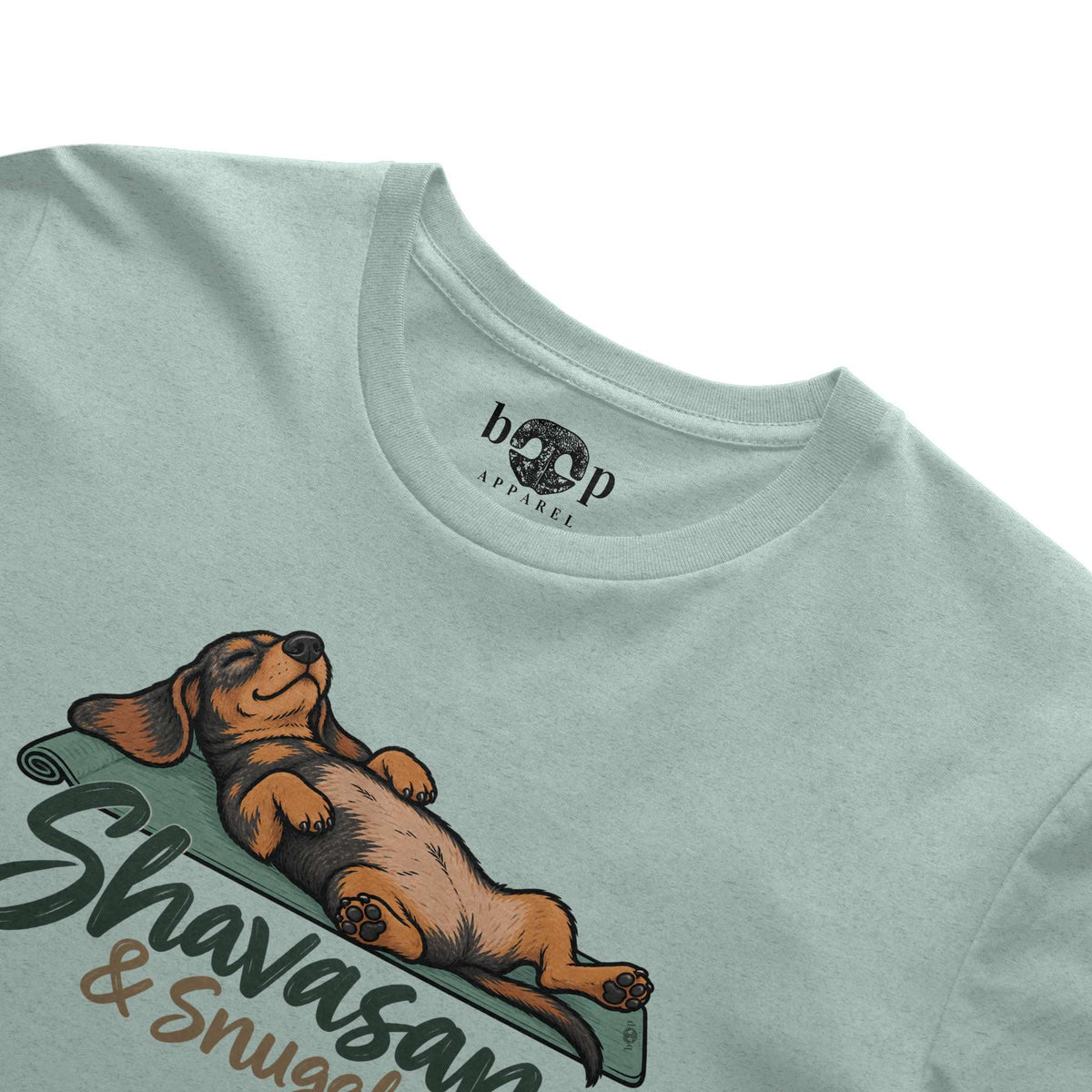 Shavasana and Snuggles Performance T in Dusty Blue Triblend, alternate view 3