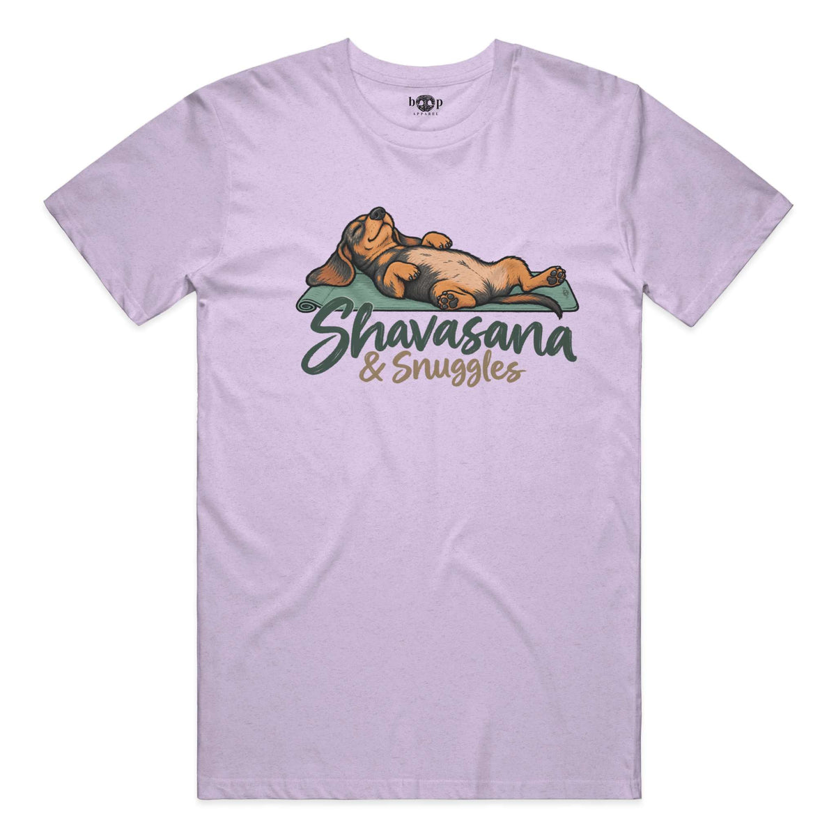 Shavasana and Snuggles Performance T in Dark Lavender Triblend