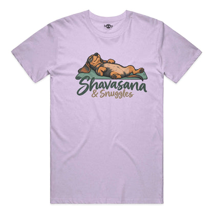 Shavasana and Snuggles Performance T in Dark Lavender Triblend