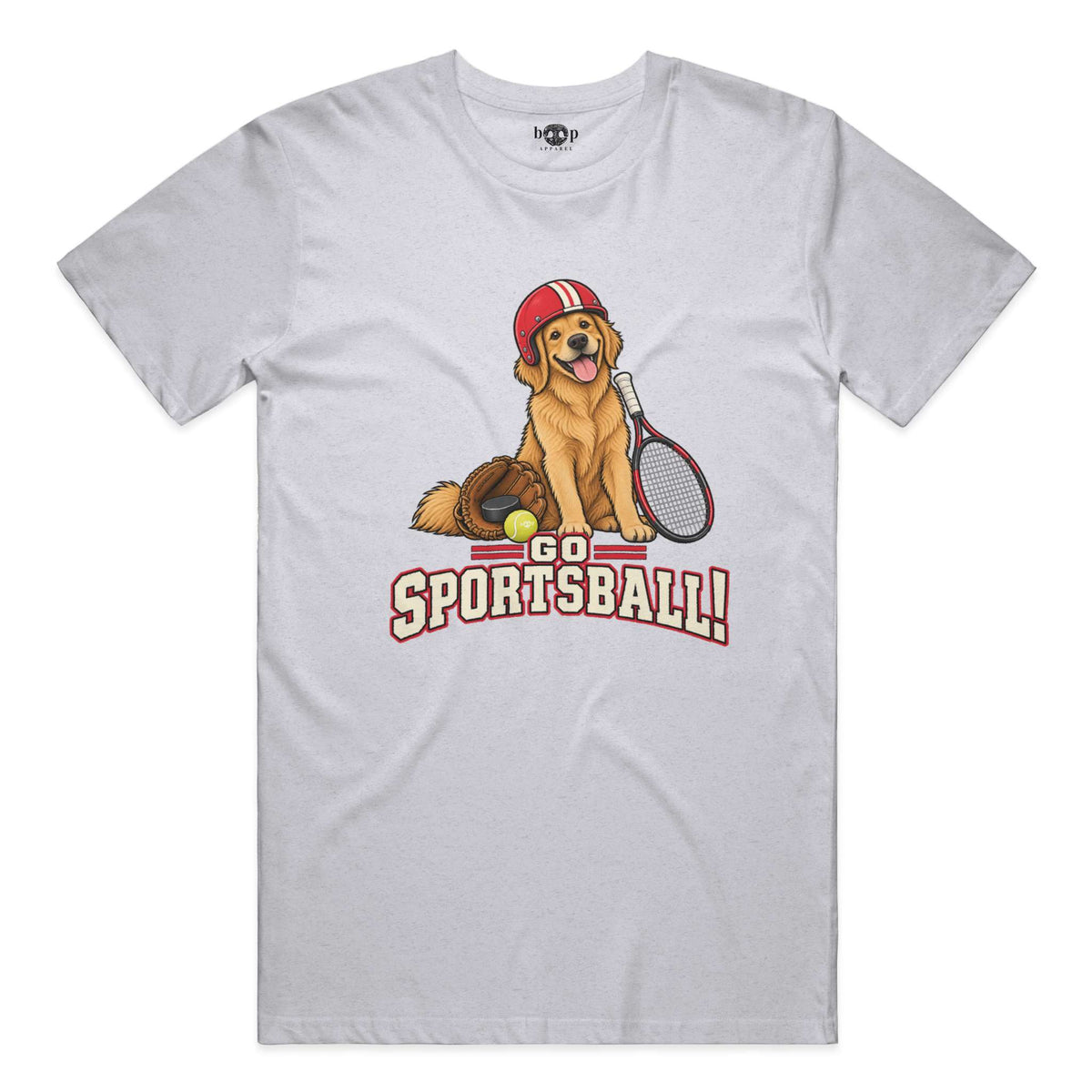 Go Sportsball Performance T in White Fleck Triblend