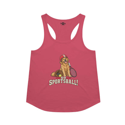 Go Sportsball Racerback Tank in Vintage Red