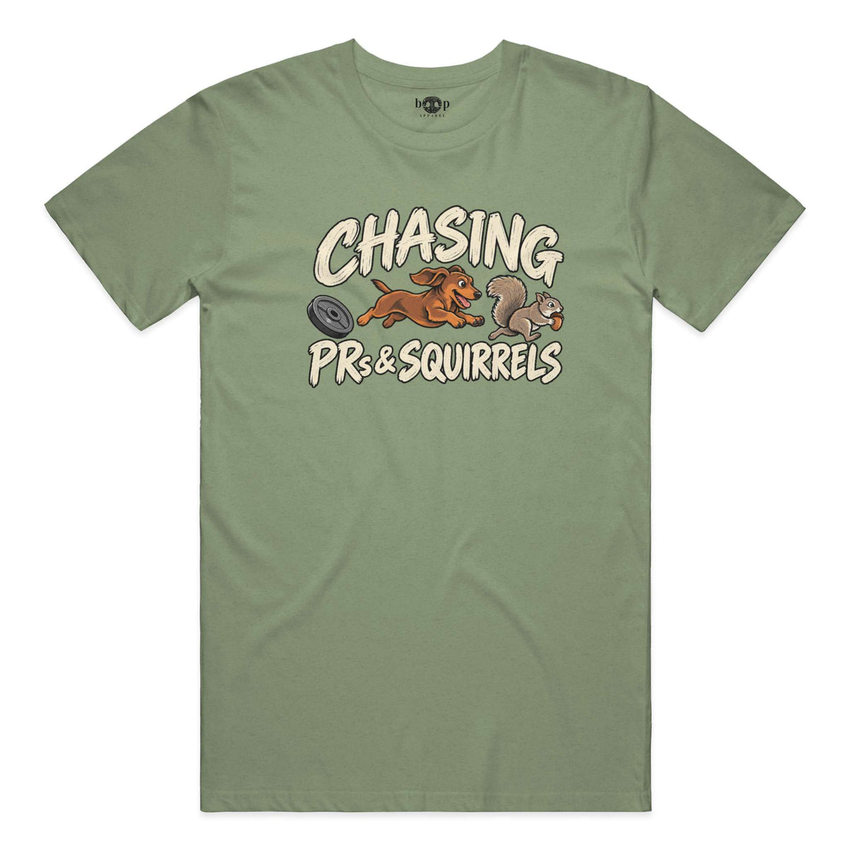 Chasing PRs and Squirrels Performance T in Military Green Triblend