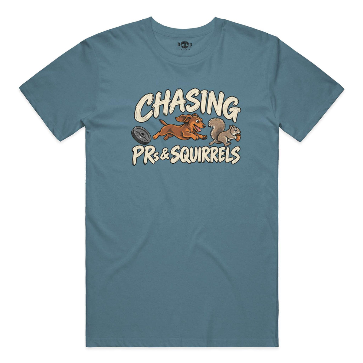Chasing PRs and Squirrels Performance T in Solid Slate Triblend