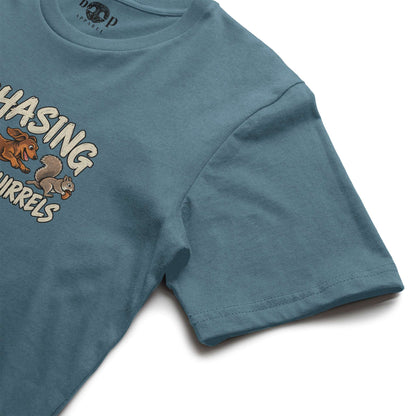 Chasing PRs and Squirrels Performance T in Solid Slate Triblend, alternate view 3
