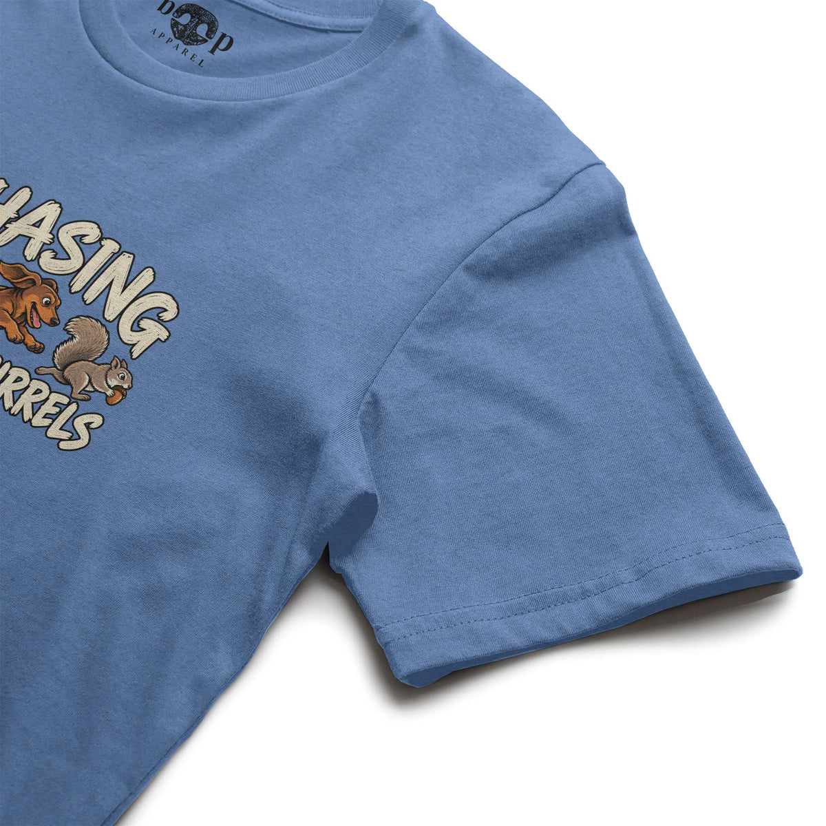 Chasing PRs and Squirrels Everyday T in Heather Columbia Blue, alternate view 1