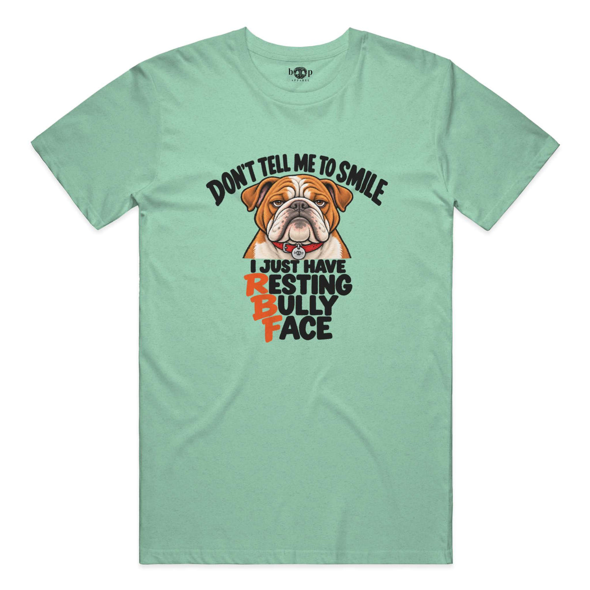 Resting Bully Face Everyday T in Heather Mint