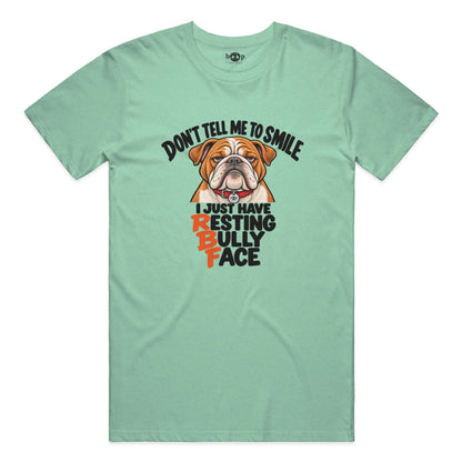 Resting Bully Face Everyday T in Heather Mint