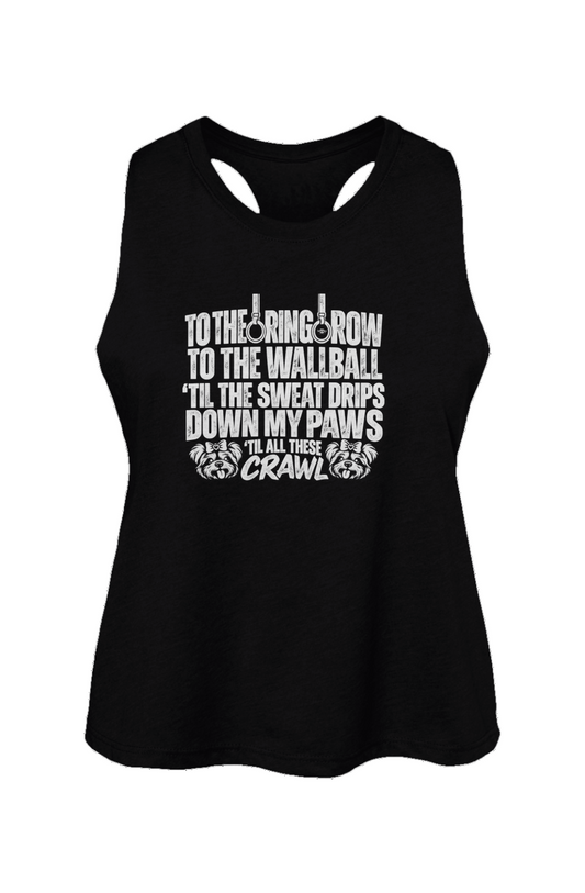 Sweat Drips Down My Paws Crop Tank