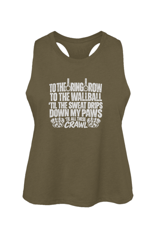 Sweat Drips Down My Paws Crop Tank