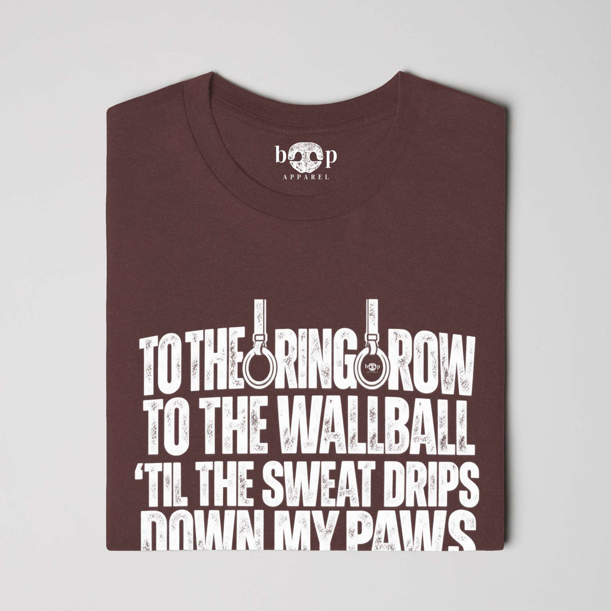 Sweat Drips Down My Paws Everyday T in Heather Cardinal, alternate view 3