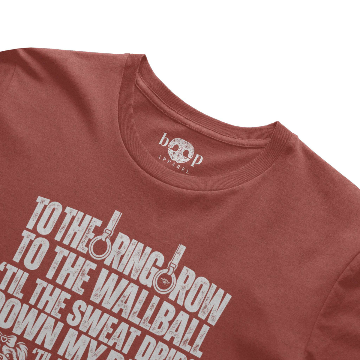 Sweat Drips Down My Paws Performance T in Clay Triblend, alternate view 2