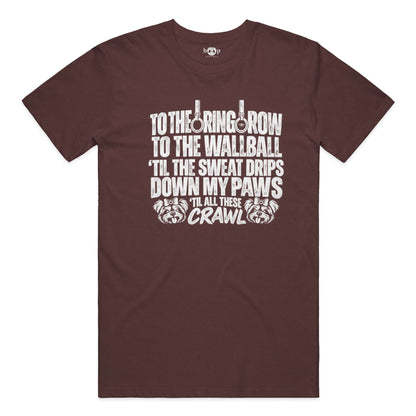 Sweat Drips Down My Paws Performance T in Cardinal Triblend