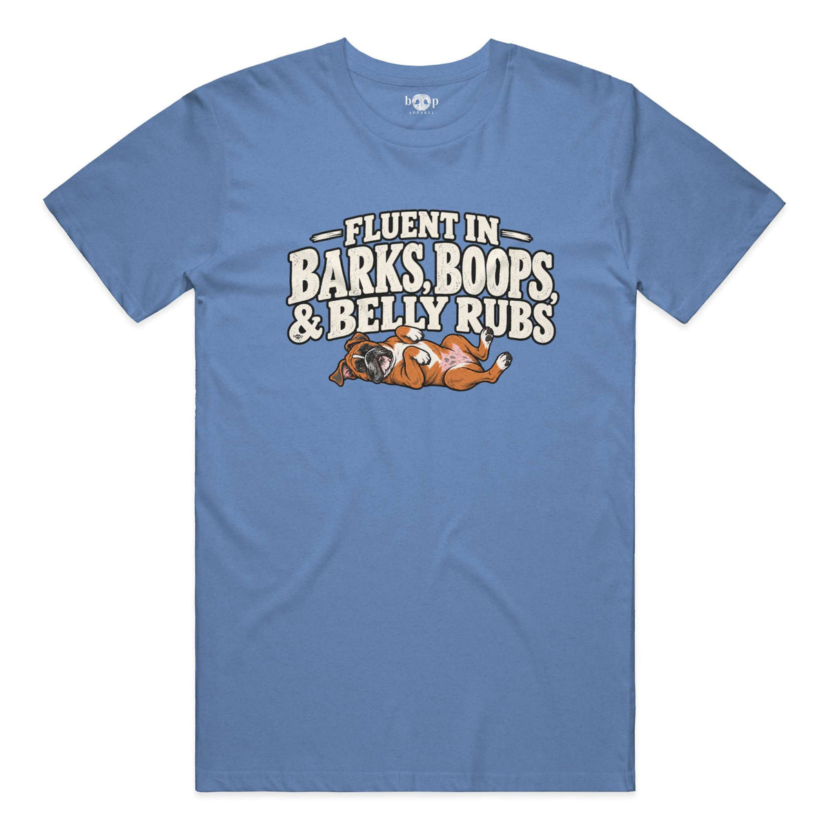 Trilingual Everyday T in Heather Columbia Blue