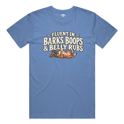 Trilingual Everyday T in Heather Columbia Blue