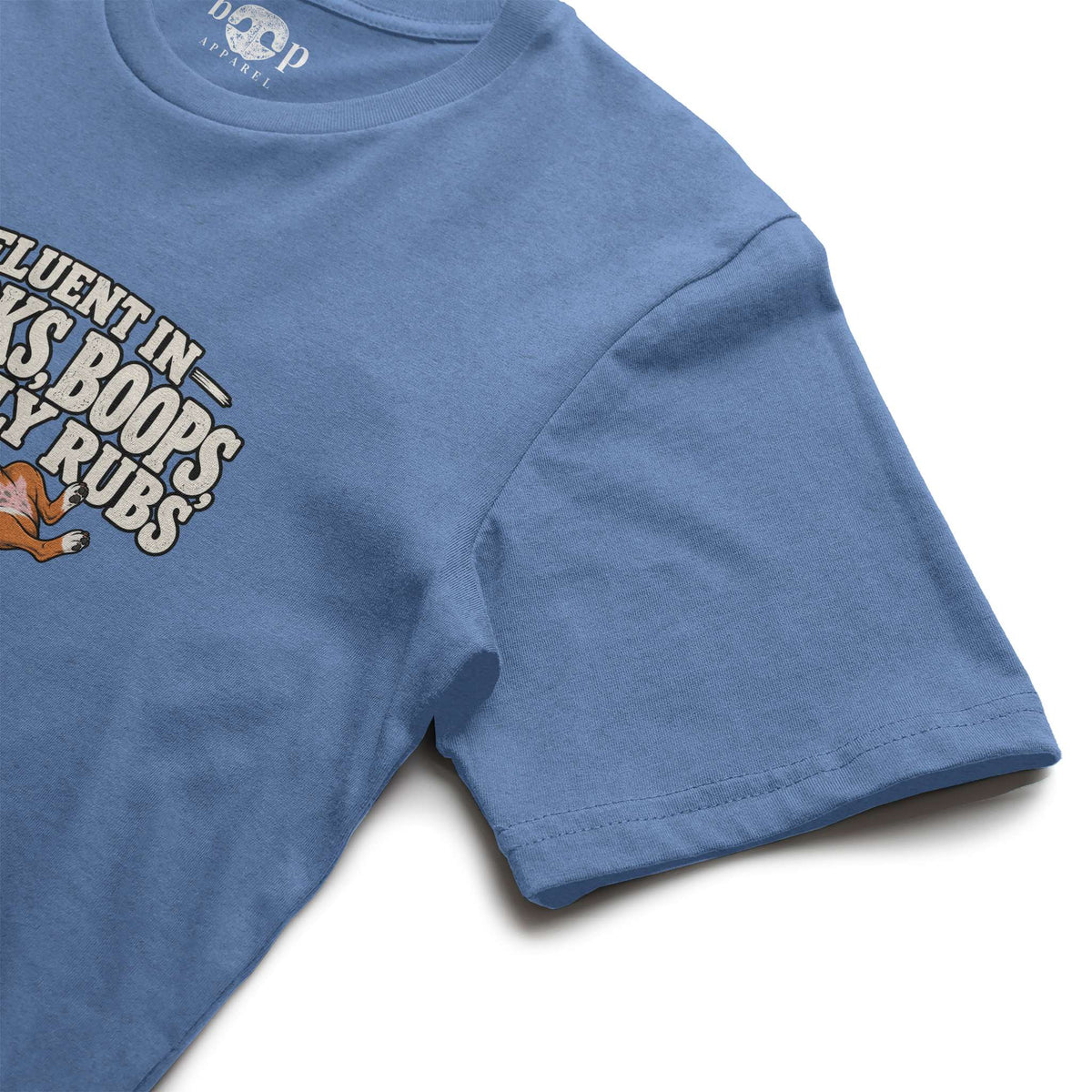 Trilingual Everyday T in Heather Columbia Blue, alternate view 1