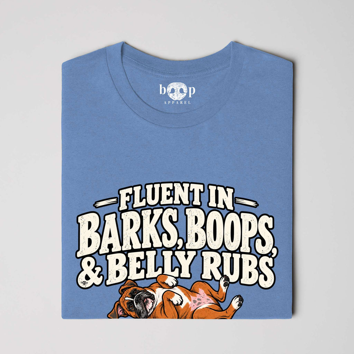 Trilingual Everyday T in Heather Columbia Blue, alternate view 3