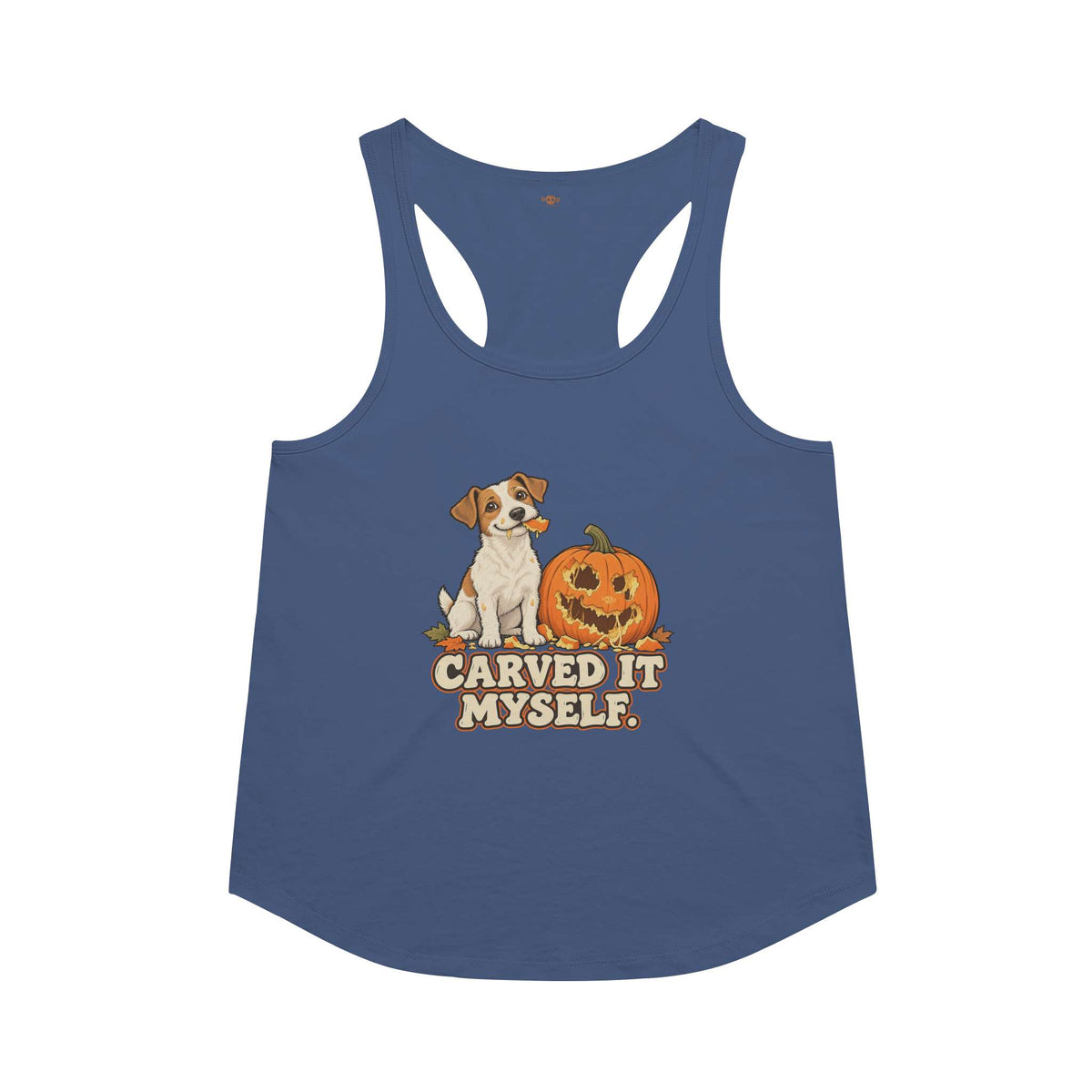 Carved it Myself racerback tank in Vintage Royal
