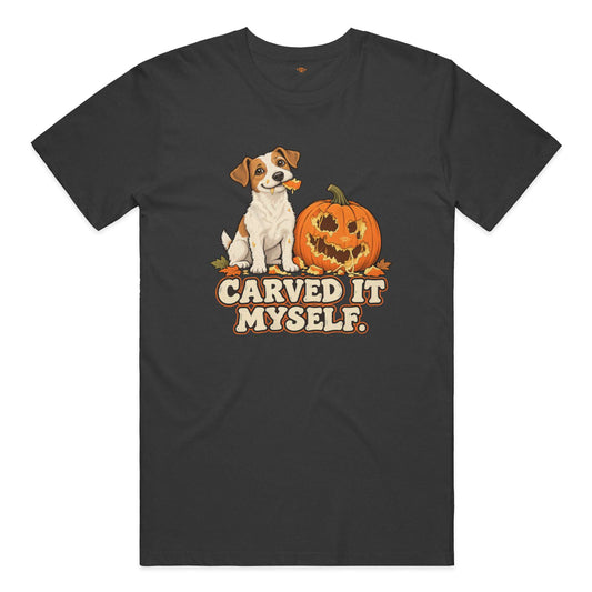 Carved it Myself performance t in Charcoal Black Triblend