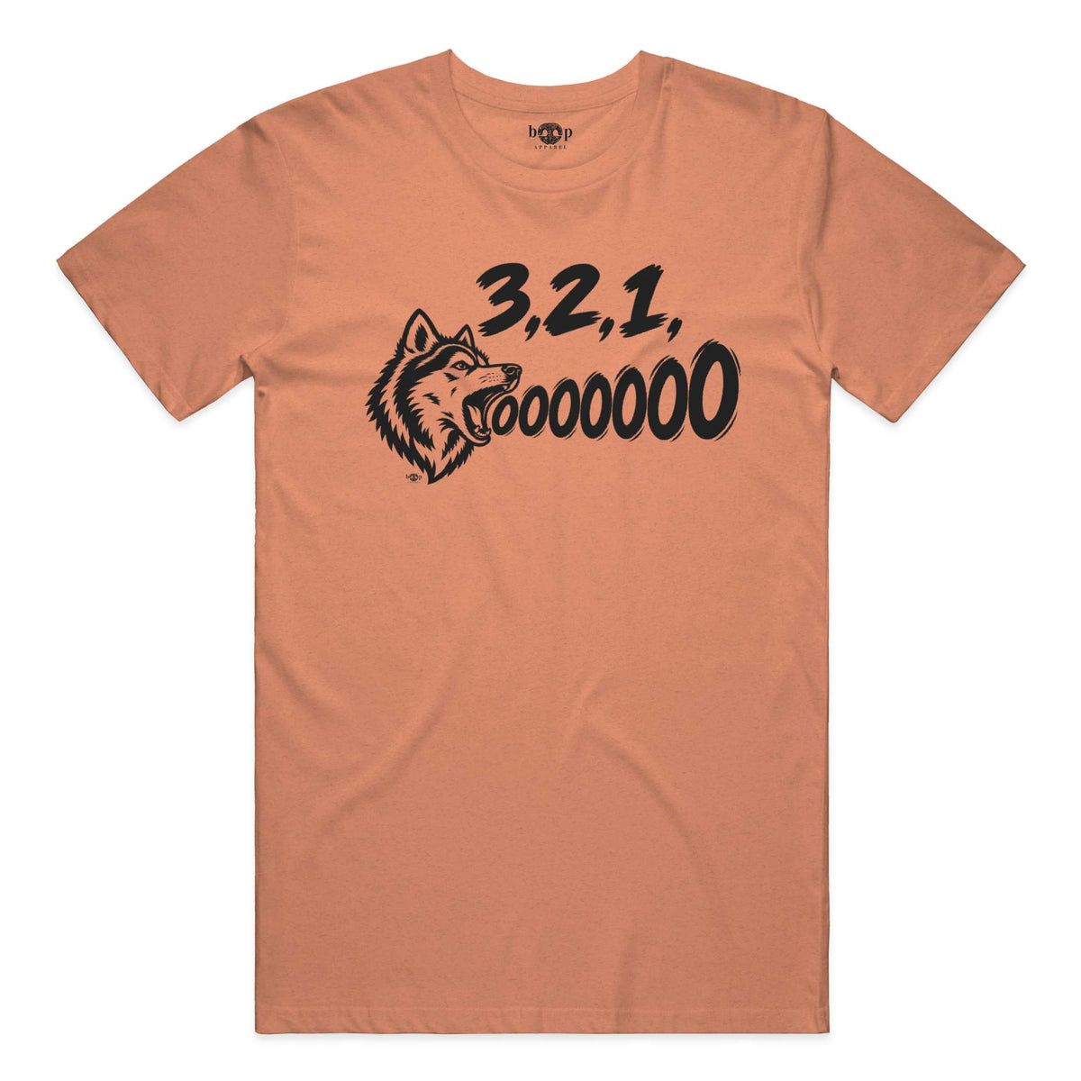 3, 2, 1, AWOOOO! Everyday T in Heather Orange