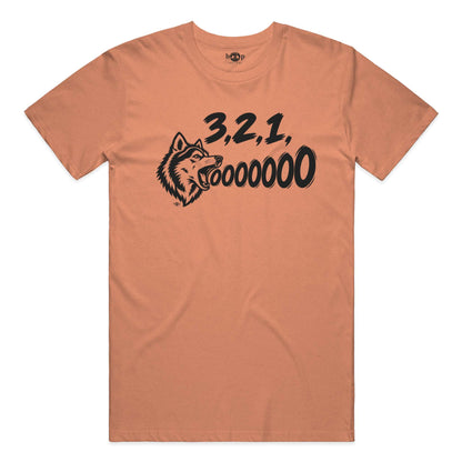 3, 2, 1, AWOOOO! Everyday T in Heather Orange