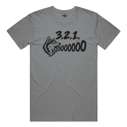 3, 2, 1, AWOOOO! Performance T in Grey Triblend