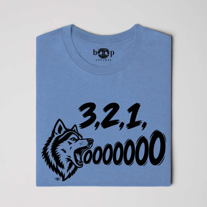 3, 2, 1, AWOOOO! Everyday T in Heather Columbia Blue, alternate view 3