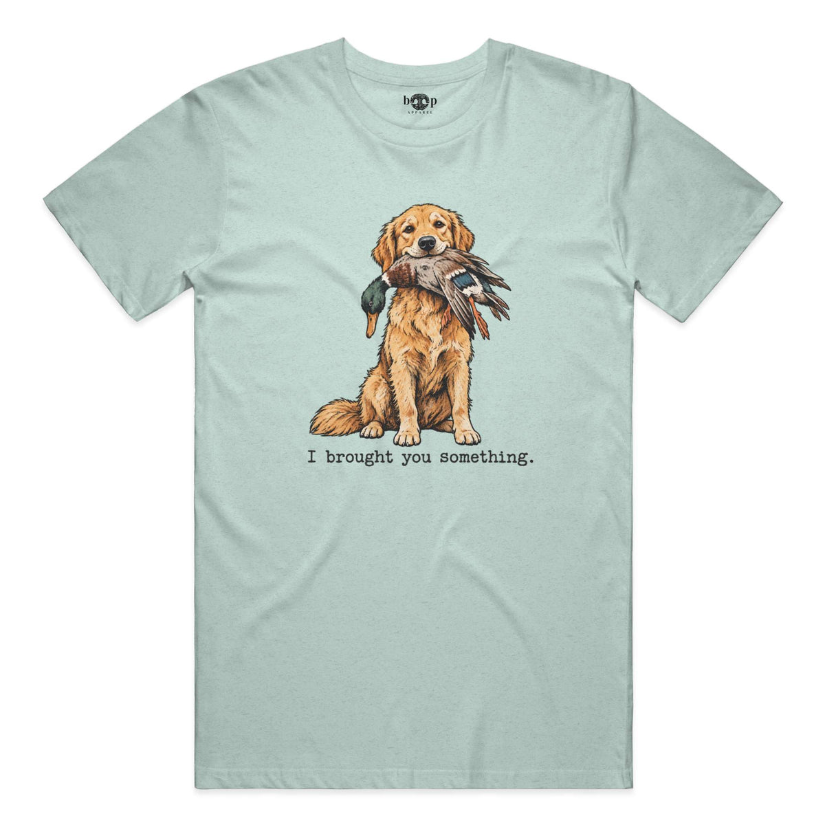 I Brought You Something Performance T in Dusty Blue Triblend